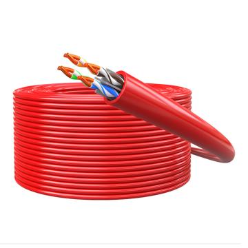 海乐 内外网转换非屏蔽六类专网网线100米红色，HT7104A 售卖规格：1箱