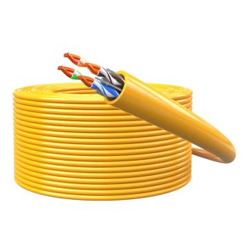 海乐 内外网转换非屏蔽六类专网网线100米黄色，HT7104C 售卖规格：1箱