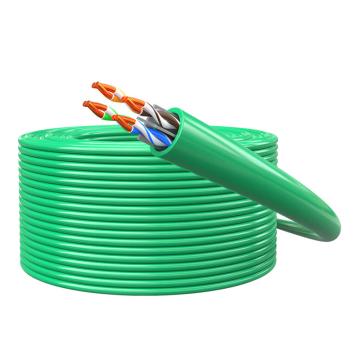 海乐 内外网转换非屏蔽六类专网网线100米绿色，HT7104D 售卖规格：1箱