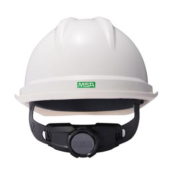 梅思安/MSA V-Gard带孔ABS豪华型安全帽，超爱戴帽衬 PVC尼龙吸汗 D型下颏带，MSA 10167222 白色 售卖规格：1顶