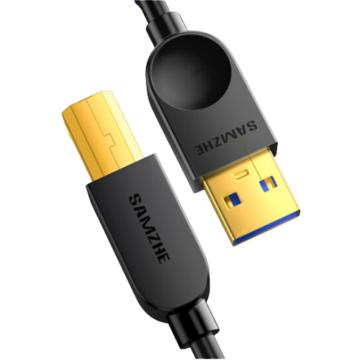 山泽 打印机数据线，SDY-03C 高速USB3.0 打印机数据线AM/BM黑色1.5米 售卖规格：1条