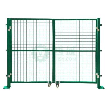 海斯迪克 仓库车间隔离网，高1.8m×宽3.0m 对开门,1套含轮,网孔60×60,丝径3.8,绿色 售卖规格：1套