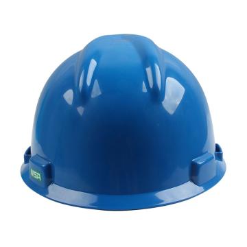梅思安/MSA V-Gard PE标准型安全帽，10172905 蓝色，超爱戴帽衬，D型下颏带 售卖规格：1顶