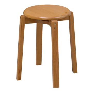 企诺 可叠放榉木圆凳，QN-TY-17A 餐桌凳学生凳餐凳板凳椅子300*300*450mm 售卖规格：1张