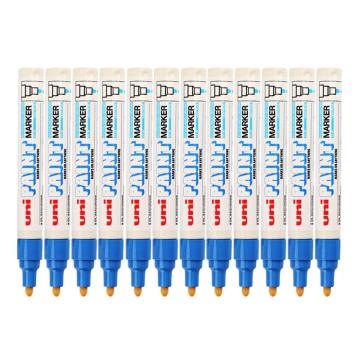 UNI 三菱记号笔油漆笔，PX-20蓝色 2.2-2.8mm 12支/盒 售卖规格：1盒