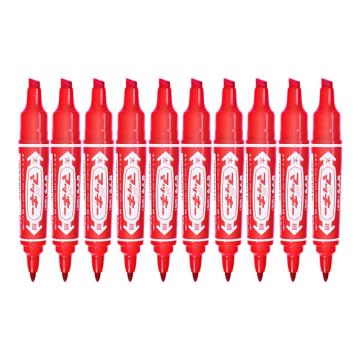 斑马/ZEBRA 大麦奇双头油性记号笔，MO-150/红色 细头1.5-2mm 粗头6mm 售卖规格：10支/盒