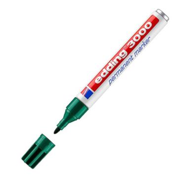 edding 记号笔，3000/绿色 圆嘴/1.5-3mm/004绿色 售卖规格：1支
