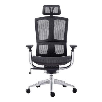 企诺 主管椅网椅可升降转椅靠背椅，QN-DY993A 带头枕+铝合金脚 690W*660D*1190H 售卖规格：1张