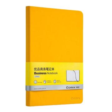 齐心 皮面笔记本，C5902黄 A5/122张 售卖规格：1本