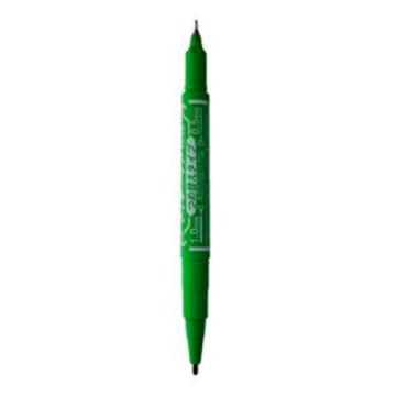 斑马/ZEBRA 速干油性小双头记号笔，YYTS5绿色 细头1.0-1.3mm 极细头0.5mm(10支/盒) 售卖规格：1盒