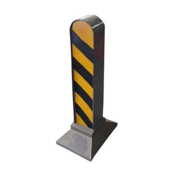 锦安行 锌钢护栏配套立柱，灰色，配黄黑反光膜，含混凝土浇筑，锌钢底座，900*160mm，JCH-XGLZ-01 售卖规格：1个