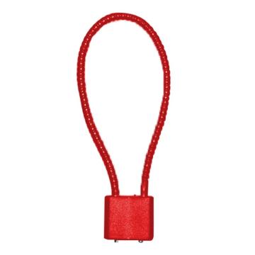 炬芯 钢缆绳挂锁，型号：QCL281 红色 锁体宽33mm钢缆绳长度28cm 不通开 售卖规格：1个
