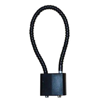 炬芯 钢缆绳挂锁，型号：QCL205 锁体宽33mm 钢缆绳长度20cm 黑色不通开 售卖规格：1个