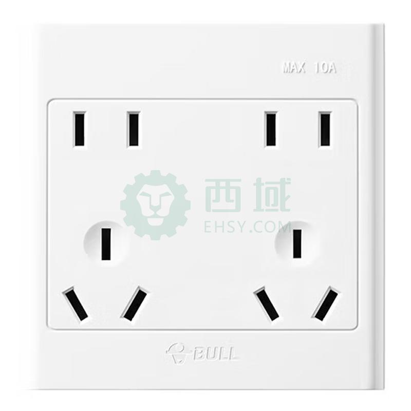 公牛 公牛 明装十孔插座,GN-G09Z423S双联二三极连体插座(新),GN-G09Z423S双联二三极连体插座(新) (尾货售完即止 ...