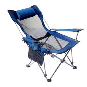 三极户外 户外折叠躺椅沙滩椅，TP8845 蓝色网纱 50*50*80 售卖规格：1把