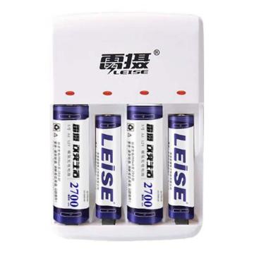 雷摄/LEISE 充电电池5号+7号4节套装，LS-804充电器套装 (配2节5号+2节7号充电电池+4槽充电器）适用:麦克风/玩具#804 售卖规格：1套