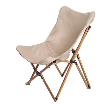 三极户外 户外铝合金克米特折叠椅木纹铝管露营椅，TP8876 卡其色 53*67.5*80cm 售卖规格：1把