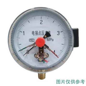 上仪 电接点压力表，YXC-100全碳钢材质,径向不带边,Φ100 -0.1~1.5MPa,M20*1.5 售卖规格：1个