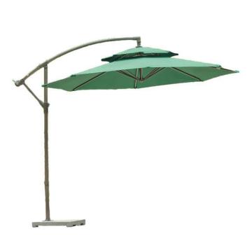 三极户外 户外庭院伞，TP7056 2.7m双顶铁质墨绿色 直径2.7米,大理石底座 售卖规格：1套