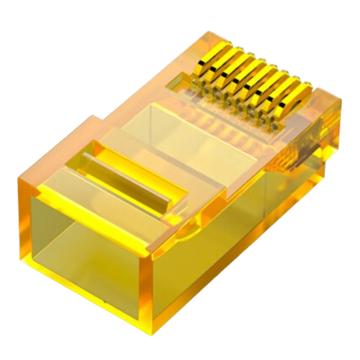 海乐 内外网转换专网水晶头1个（黄色专网跳线用），HT-900C 售卖规格：1个
