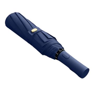 三极户外 全自动十骨双层三折伞，TP7036 碰击布藏青色 售卖规格：1把