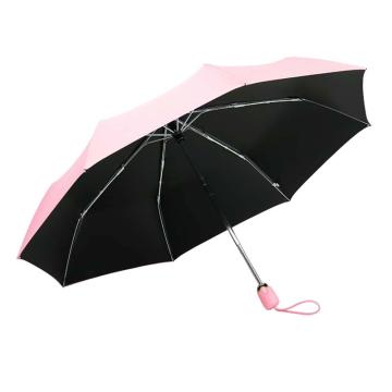 三极户外 全自动晴雨黑胶遮阳伞，TP7013 浅粉 售卖规格：1把