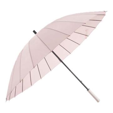 三极户外 24骨雨伞长柄雨伞，TP7017 橡皮粉 售卖规格：1把