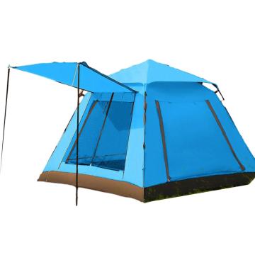 三极户外 家庭式5-8人带庭院帐篷，TP2328 天蓝色240*240*185cm,黑胶 售卖规格：1顶