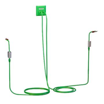 海乐 内外网专网转换套装（双口面板）绿色，HT-SFD2 售卖规格：1套
