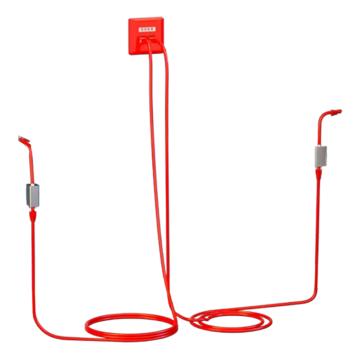 海乐 内外网专网转换套装（双口面板）红色，HT-SFA2 售卖规格：1套