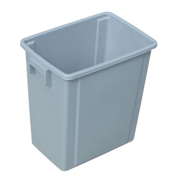 英达斯贝克 塑料加厚翻盖摇盖垃圾筒垃圾桶，12L弹盖无盖灰 270*180*275mm 售卖规格：1个