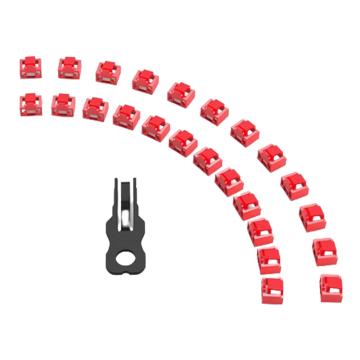 海乐 网络接口封堵器 网口安全锁 RJ45端口锁可拆卸 红色24个，HT-FDA 售卖规格：1包