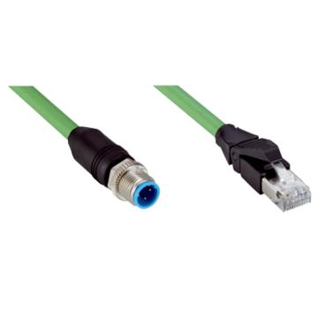 西克/SICK 带RJ45插头和M12插头的连接电缆 网线，YM2D24-050PN1MRJA4 售卖规格：1个