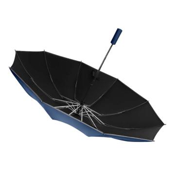三极户外 10骨全自动反向伞，TP7399 黑胶布+反光条藏青色 售卖规格：1把