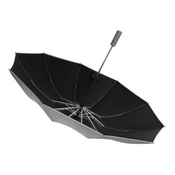 三极户外 10骨全自动反向伞，TP7399 黑胶布+反光条烟灰色 售卖规格：1把