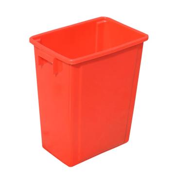 英达斯贝克 塑料加厚翻盖摇盖垃圾筒垃圾桶，40L弹盖无盖红 390*260*600mm 售卖规格：1个