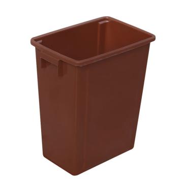 英达斯贝克 塑料加厚翻盖摇盖垃圾筒垃圾桶，40L弹盖无盖咖 390*260*600mm 售卖规格：1个