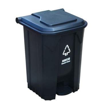 英达斯贝克 塑料加厚医疗垃圾桶垃圾篓废物收纳脚踏垃圾箱，50L医疗-灰 430*410*600mm 售卖规格：1个