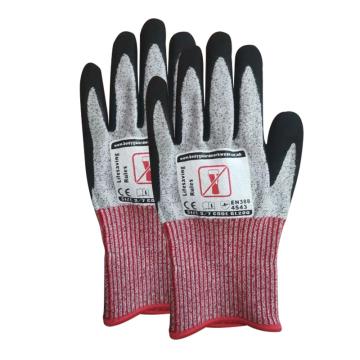 博迪嘉 5级防割手套，13针HPPE 乳胶磨砂浸胶（240的倍数起订），GL200-10 售卖规格：1副