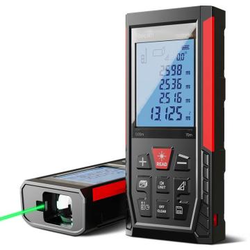 得力 激光测距仪绿光语音锂电(红)，DL331050L,50m 售卖规格：1台