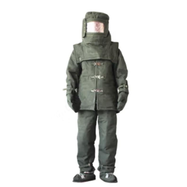美康 耐高温隔热绿色消防避火服，MKF-01 6件套，L码 售卖规格：1套