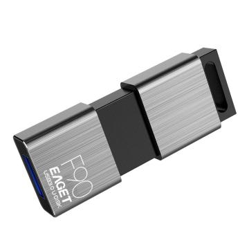 忆捷 U盘，F90-256G USB3.0高速金属推拉式车载商务优盘 售卖规格：1个