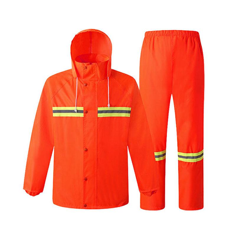 安赛瑞 分体式反光雨衣套装，25726 橙色，XL 售卖规格：1套