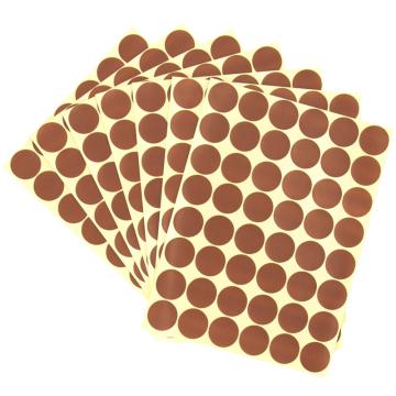 海斯迪克 彩色不干胶圆点标签贴纸，分类记号贴，gnjz-1322，25mm咖啡色，圆点，600贴/包 售卖规格：1包