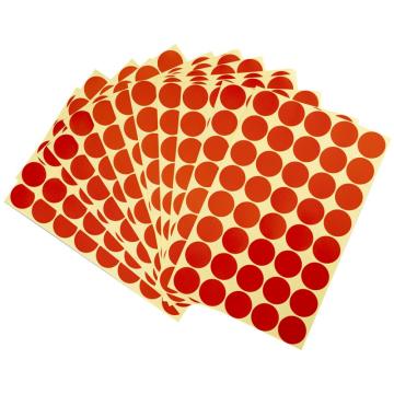 海斯迪克 彩色不干胶圆点标签贴纸，分类记号贴，gnjz-1322，25mm红色，圆点，600贴/包 售卖规格：1包