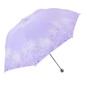 天堂 三折叠黑胶防晒防紫外线太阳伞铅笔伞蘑菇伞，30134ELCJ紫色 售卖规格：1把