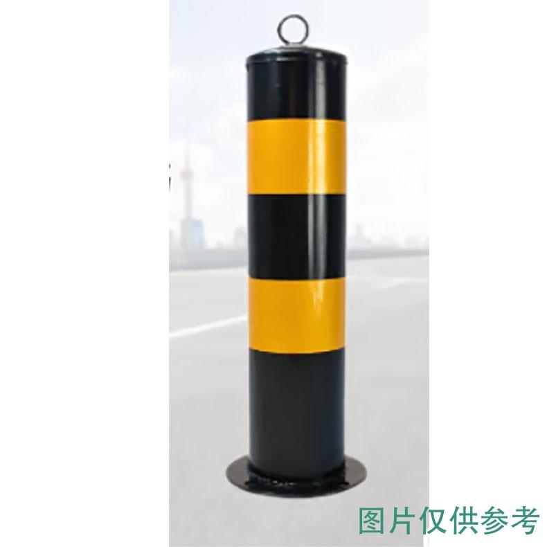鸣固 黄黑警示柱，固定款，1.2米高，直径114mm，1.2mm壁厚，(黄黑) 售卖规格：1根