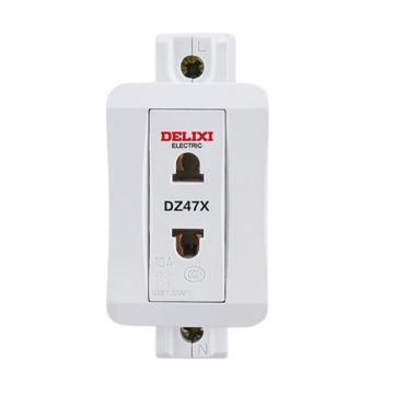 德力西/DELIXI DZ47X 模数化插座 单相两极 10A，DZ47X210 售卖规格：1个