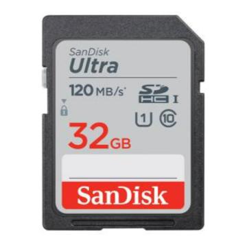 闪迪/SanDisk SD存储卡，SDUNC/32G C10 至尊高速版读速120MB/s 售卖规格：1片