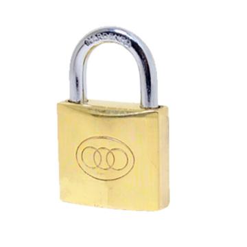 三环 短梁黄铜挂锁，261(20#) 通开，黄铜锁体,锁体20×20×6mm,锁梁Ф3.2mm,锁梁宽17.3mm,总高33mm 售卖规格：1个